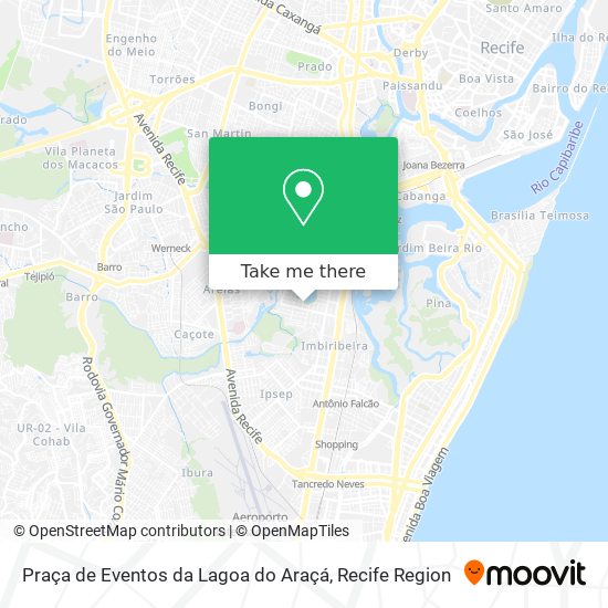 Praça de Eventos da Lagoa do Araçá map