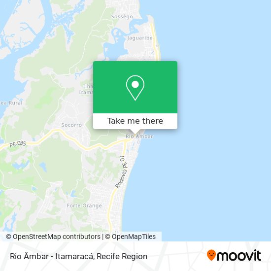 Rio Âmbar - Itamaracá map