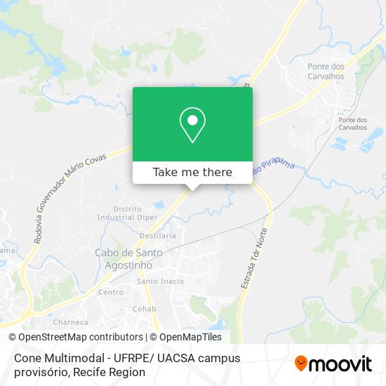 Cone Multimodal - UFRPE/ UACSA campus provisório map