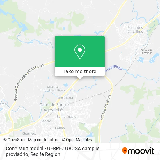 Cone Multimodal - UFRPE/ UACSA campus provisório map