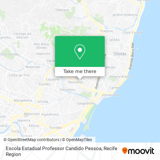 Mapa Escola Estadual Professor Candido Pessoa