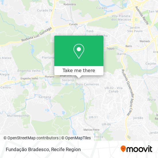 Fundação Bradesco map