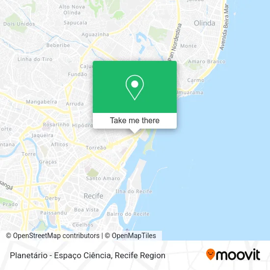 Planetário - Espaço Ciência map