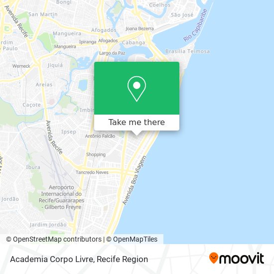 Mapa Academia Corpo Livre