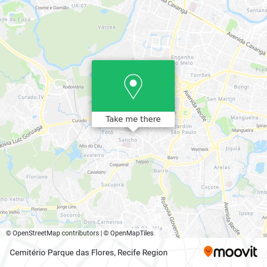 Cemitério Parque das Flores map