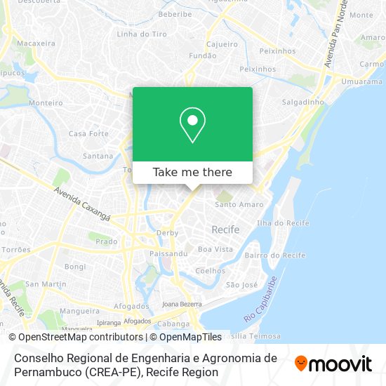 Mapa Conselho Regional de Engenharia e Agronomia de Pernambuco (CREA-PE)