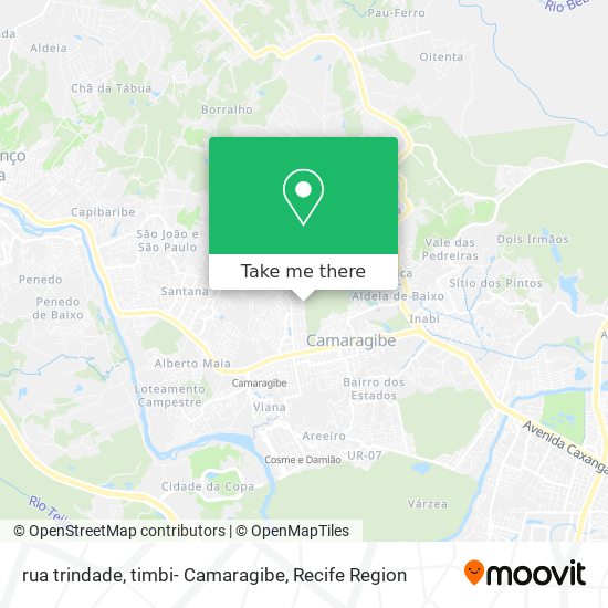 Mapa rua trindade, timbi- Camaragibe