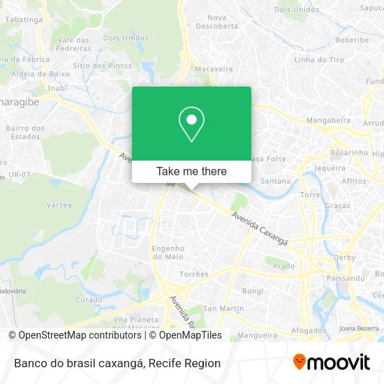 Banco do brasil caxangá map