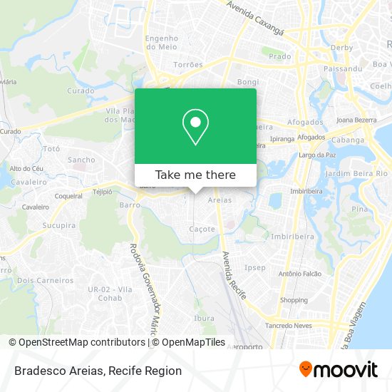 Bradesco Areias map