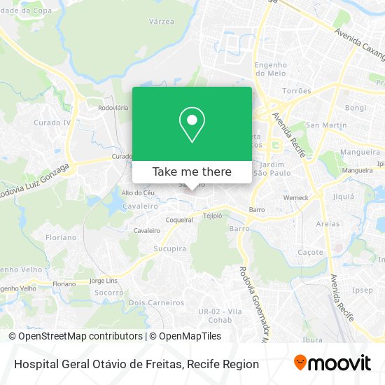 Mapa Hospital Geral Otávio de Freitas