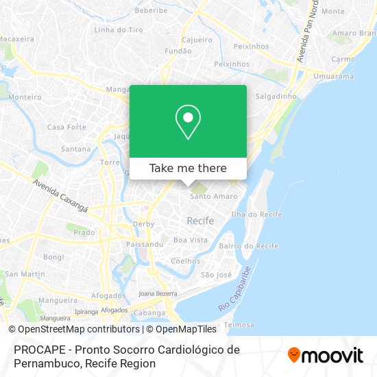 Mapa PROCAPE - Pronto Socorro Cardiológico de Pernambuco