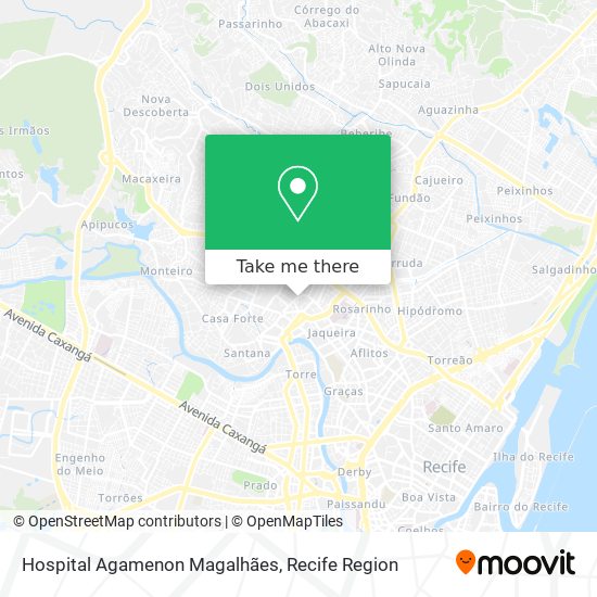 Hospital Agamenon Magalhães map