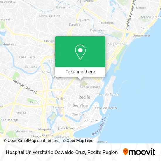 Hospital Universitário Oswaldo Cruz map