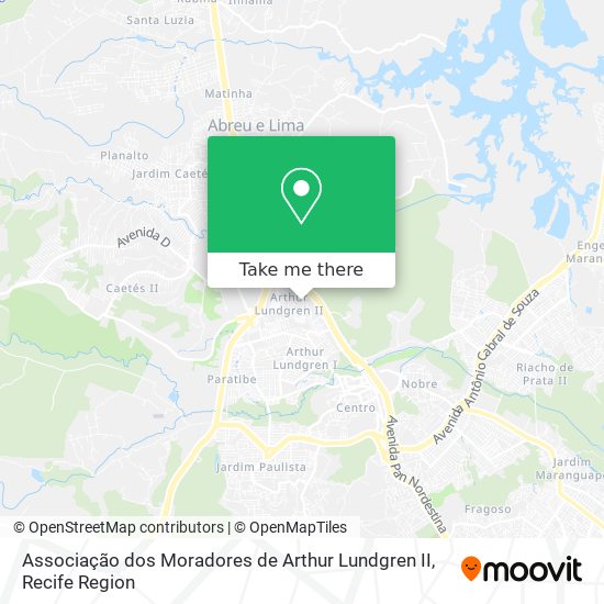 Associação dos Moradores de Arthur Lundgren II map