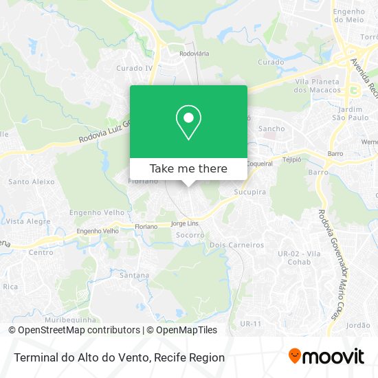 Terminal do Alto do Vento map