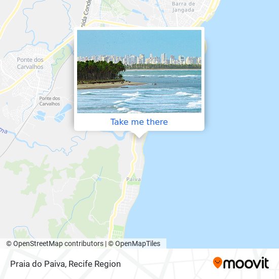 Praia do Paiva map