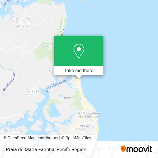 Praia de Maria Farinha map