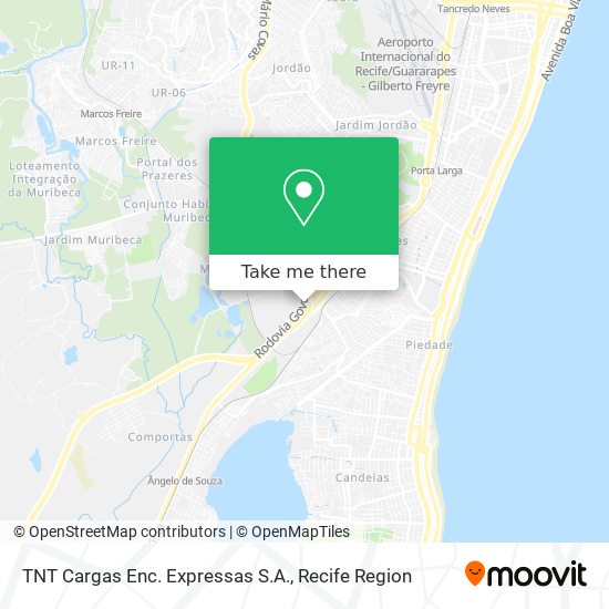 TNT Cargas Enc. Expressas S.A. map