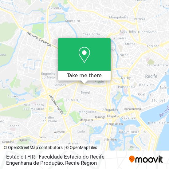Mapa Estácio | FIR - Faculdade Estácio do Recife - Engenharia de Produção