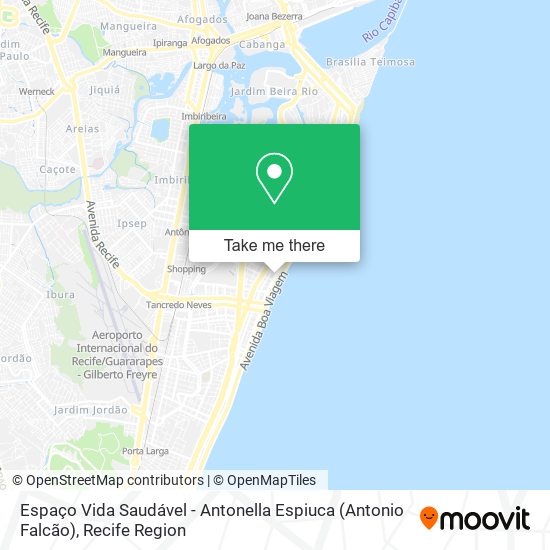 Espaço Vida Saudável - Antonella Espiuca (Antonio Falcão) map