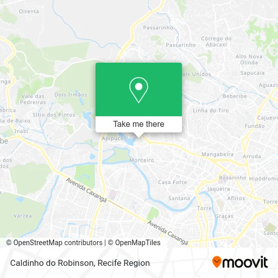 Caldinho do Robinson map