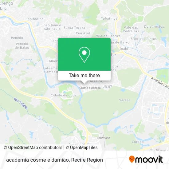 academia cosme e damião map