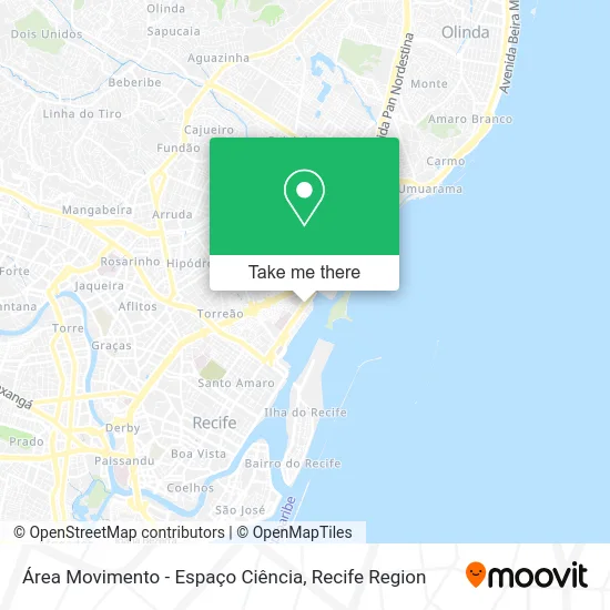 Área Movimento - Espaço Ciência map