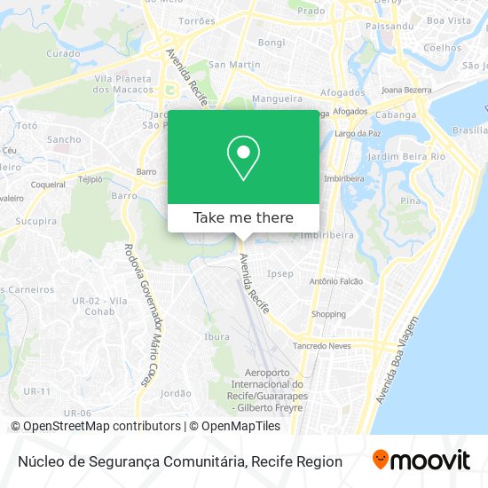 Núcleo de Segurança Comunitária map
