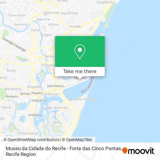 Mapa Museu da Cidade do Recife - Forte das Cinco Pontas