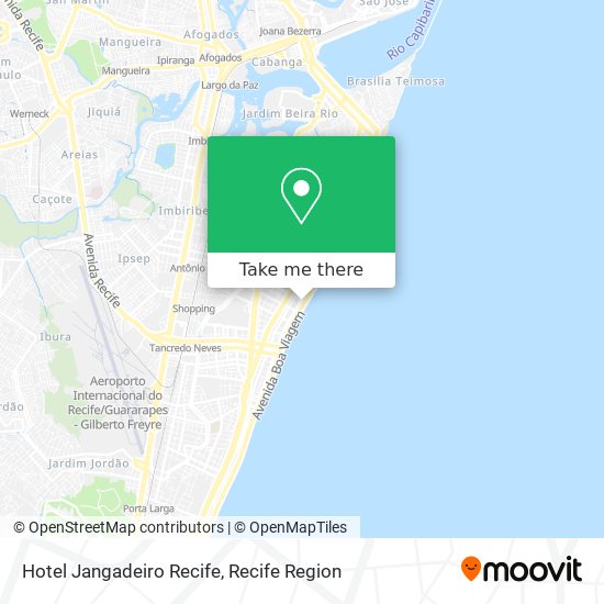 Mapa Hotel Jangadeiro Recife