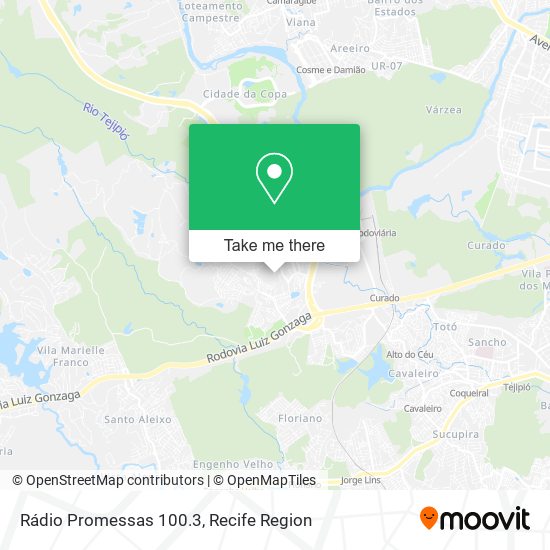 Rádio Promessas 100.3 map