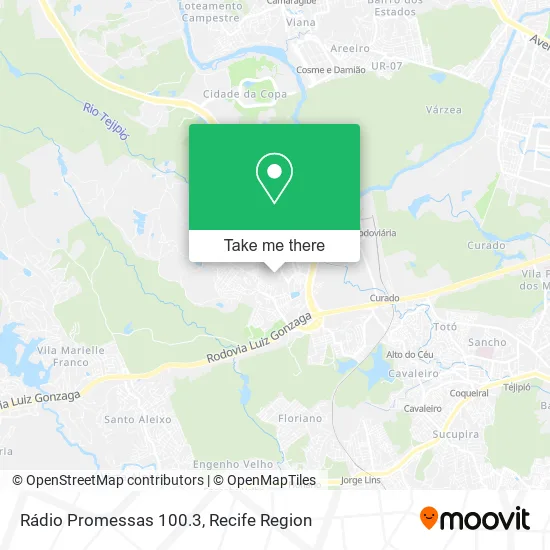 Rádio Promessas 100.3 map