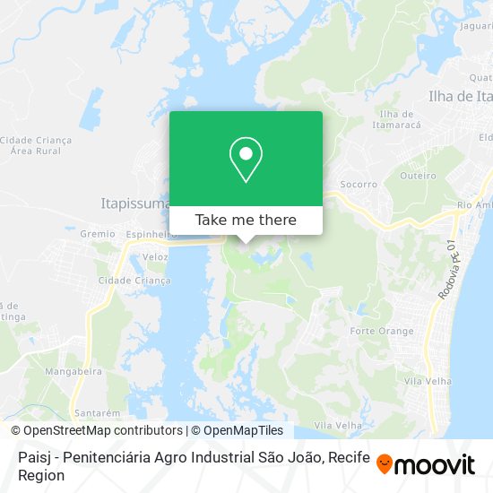 Paisj - Penitenciária Agro Industrial São João map