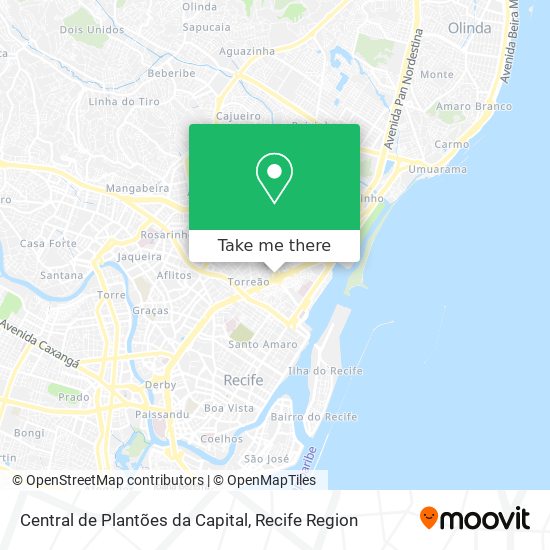 Central de Plantões da Capital map