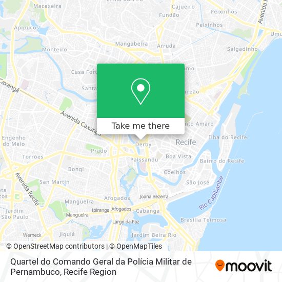 Mapa Quartel do Comando Geral da Polícia Militar de Pernambuco