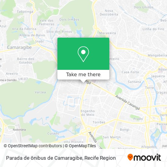 Parada de ônibus de Camaragibe map