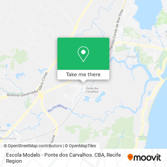 Escola Modelo - Ponte dos Carvalhos. CBA map