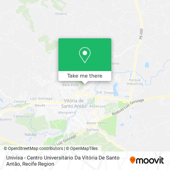 Univisa - Centro Universitário Da Vitória De Santo Antão map