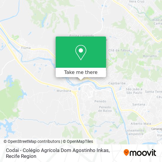 Mapa Codai - Colégio Agrícola Dom Agostinho Inkas