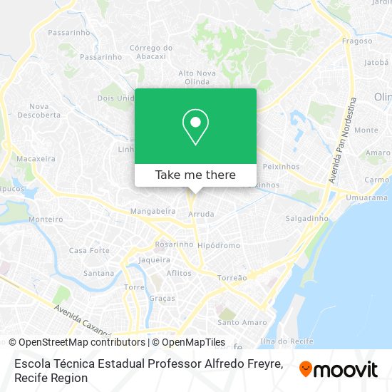 Escola Técnica Estadual Professor Alfredo Freyre map