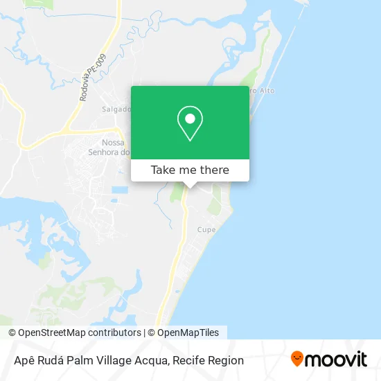 Apê Rudá Palm Village Acqua map