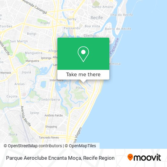 Parque Aeroclube Encanta Moça map