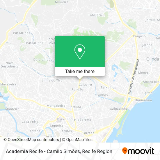 Academia Recife - Camilo Simões map
