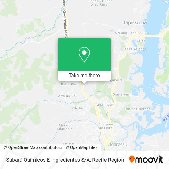 Sabará Químicos E Ingredientes S / A map