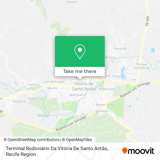 Terminal Rodoviário Da Vitória De Santo Antão map
