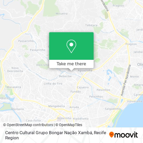 Mapa Centro Cultural Grupo Bongar Nação Xambá
