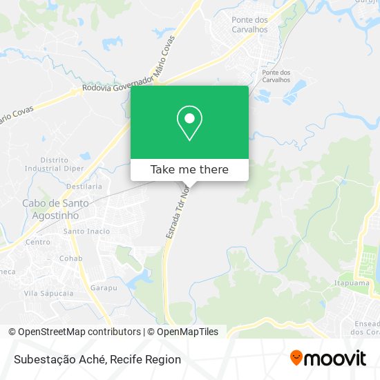 Subestação Aché map