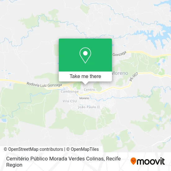 Cemitério Público Morada Verdes Colinas map