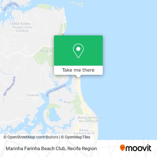 Marinha Farinha Beach Club map