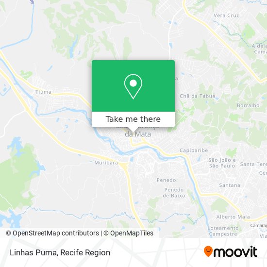 Linhas Puma map